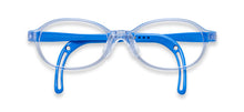 Load image into Gallery viewer, Kids Oval Frame (TKEC701) - Crystal Blue with Blue Flexible Temples