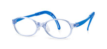 Load image into Gallery viewer, Kids Oval Frame (TKEC701) - Crystal Blue with Blue Flexible Temples