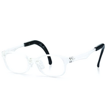 Load image into Gallery viewer, Kids Wayfarer Frame (TKDC24) - Crystal Clear with Blue Sparkles
