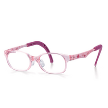 Load image into Gallery viewer, Kids Wayfarer Frame (TKDC13) - Crystal Pink with Hearts