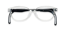Load image into Gallery viewer, clear frame front with black arms and ear tip