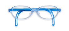 Load image into Gallery viewer, Crystal blue frame front with blue silicone arms and blue ear tips
