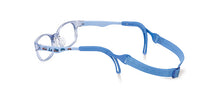 Load image into Gallery viewer, Kids Wayfarer Frame (TKDC1) - Crystal Blue and Solid Blue Arms with Cars