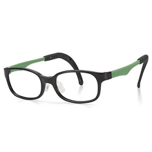 Load image into Gallery viewer, Junior Wayfarer Frame (TJCC7) - Black with Green Arms

