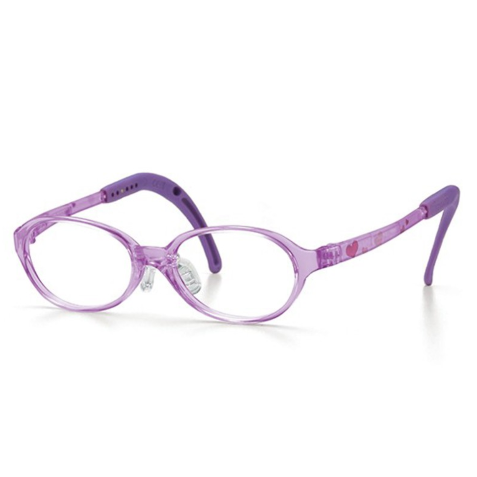 Kids Oval Frame (TKAC28) - Crystal Purple with Hearts