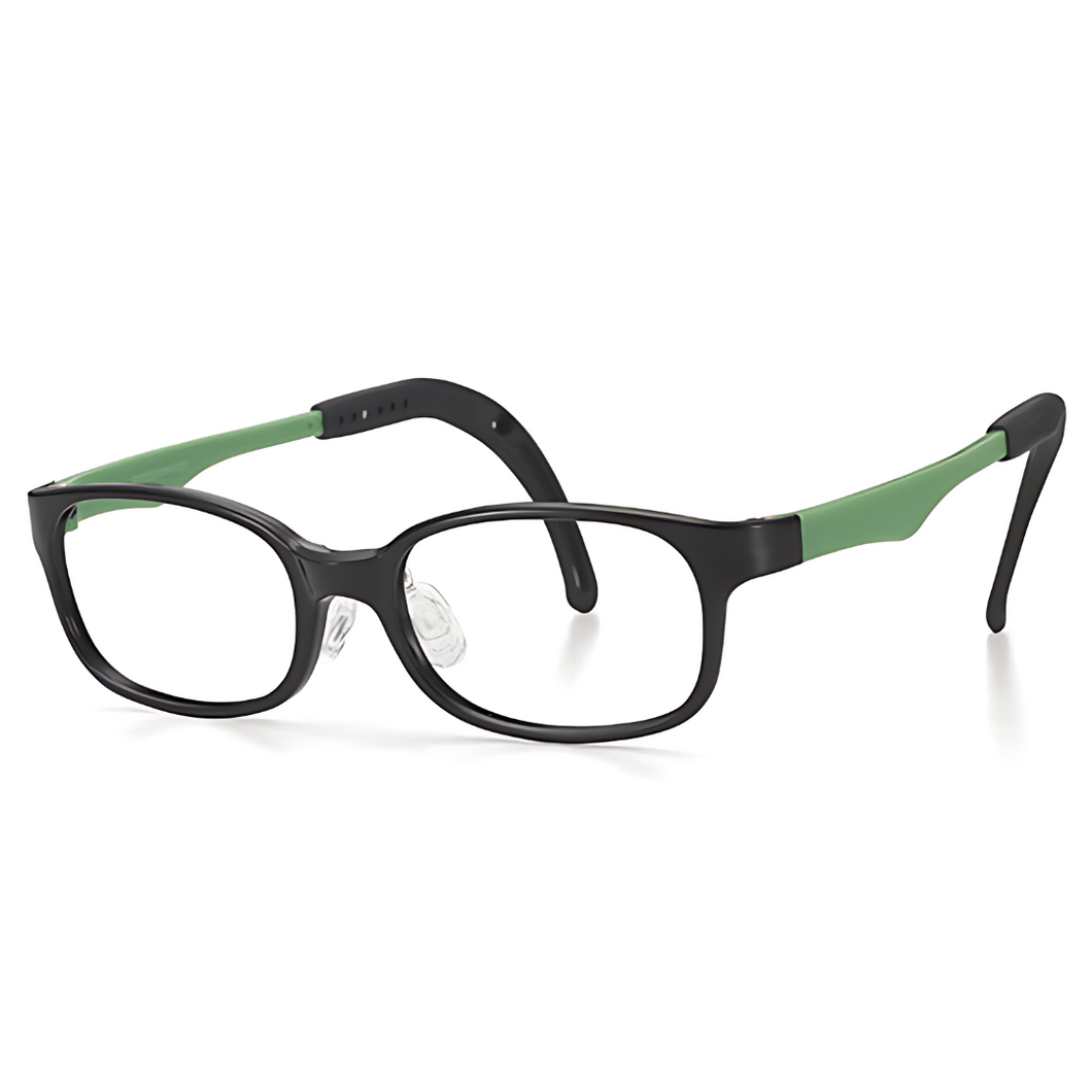 Junior Wayfarer Frame (TJCC7) - Black with Green Arms