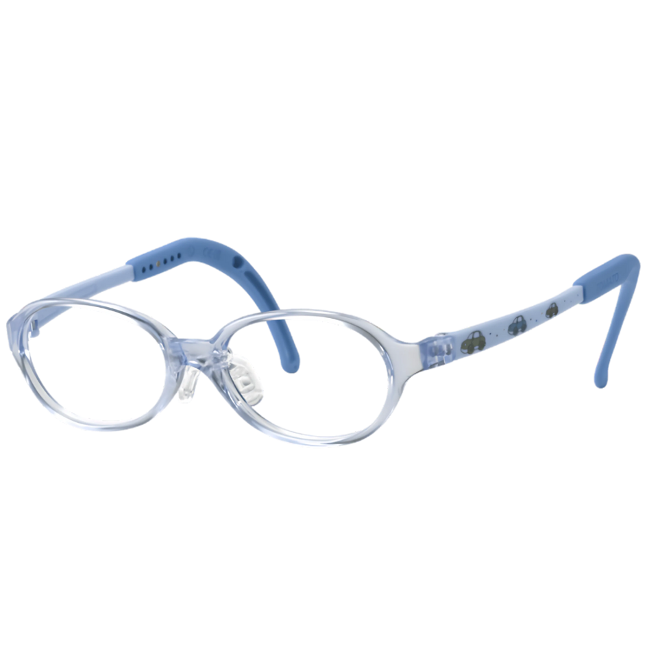 Kids Oval Frame (TKAC1) - Crystal Blue with Cars