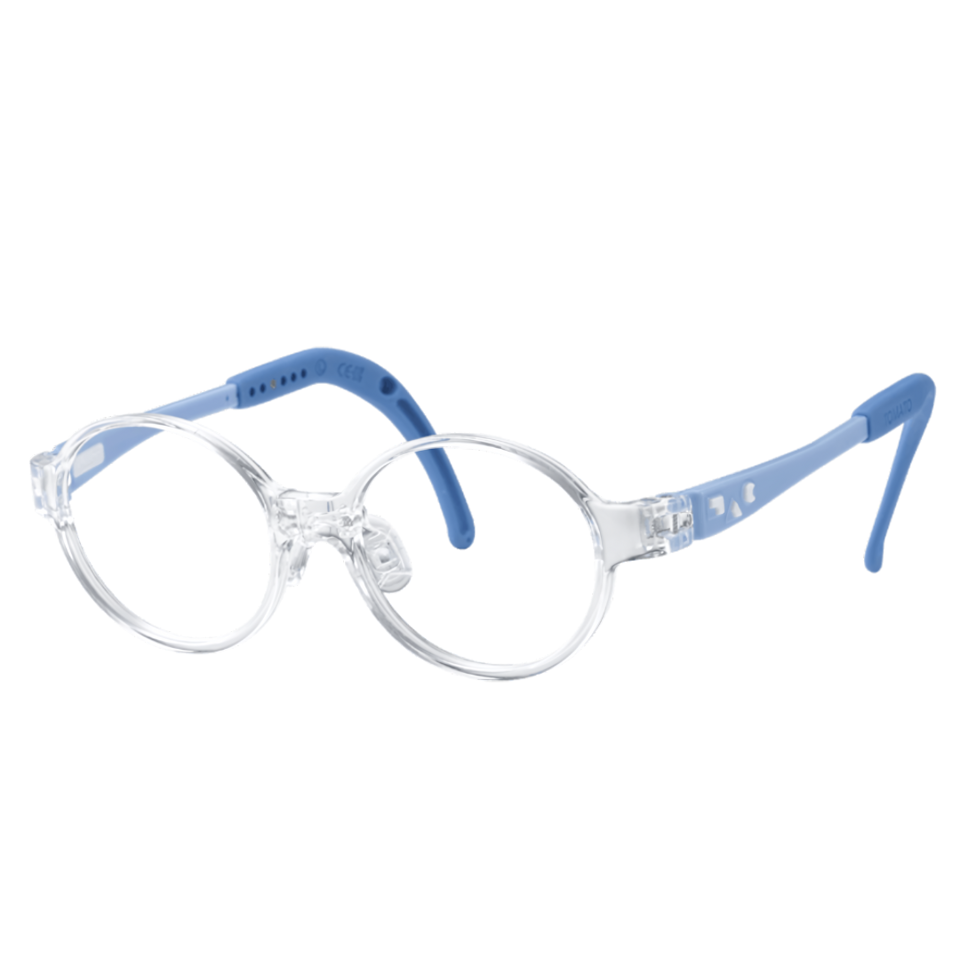 Kids Circular Frame (TKBC1) - Clear and Blue