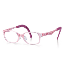 Load image into Gallery viewer, Kids Wayfarer Frame (TKDC13) - Crystal Pink with Hearts
