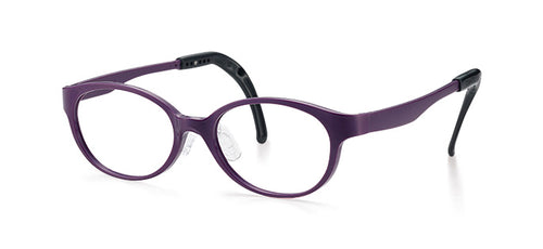 solid purple frame front with purple arms and black ear tips