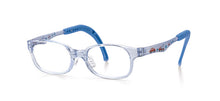 Load image into Gallery viewer, Kids Wayfarer Frame (TKDC2) - Crystal Blue and Crystal Blue Arms with Cars
