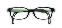 Load image into Gallery viewer, Junior Wayfarer Frame (TJCC7) - Black with Green Arms
